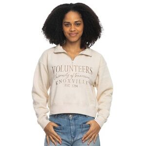 ZooZatz University of Tennessee Volunteers Cropped Quarter Zip Pullover NWT
